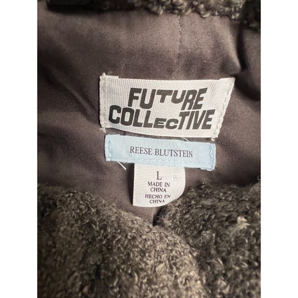 Future Collective/Reese Blutstein dark gray textured trench coat. Size L. - Picture 10 of 11